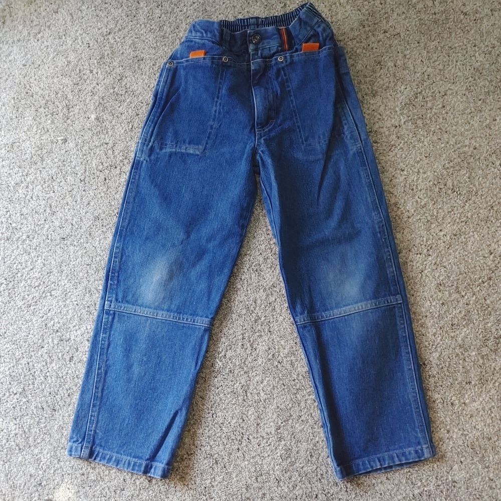 Vintage Buster Brown Boys Blue Denim Jeans Size 6 Elastic Waist Straight Leg